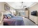 Main bedroom with pool view and walk-in closet at 9095 Laurel Ridge Dr, Mount Dora, FL 32757