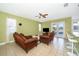 Living room with canal view & open floor plan at 3279 Fairfield Dr, Kissimmee, FL 34743