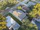 Aerial view of the house, showcasing its size and lot at 510 Palm Ave, Eustis, FL 32726