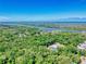 Aerial view of lush waterfront property at 110 Coleman St, Edgewater, FL 32141