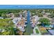 Aerial view of waterfront homes and a canal in a residential community at 110 Coleman St, Edgewater, FL 32141