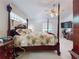 King-size bed, large TV, and ample space in this bright bedroom at 110 Coleman St, Edgewater, FL 32141