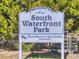 South Waterfront Park Homeowners Association community sign at 110 Coleman St, Edgewater, FL 32141