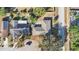 Overhead view showcasing home's layout, solar panels, and surrounding area at 7201 Pleasant Dr, Orlando, FL 32818