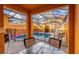 Private screened pool and patio with seating area at 8931 Bismarck Palm Rd, Kissimmee, FL 34747