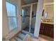 Shower stall with glass enclosure in main bathroom at 1022 Bartlett Ct, Oviedo, FL 32765