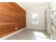 Bright home office features wood wall planks and built-in shelving at 3449 Michigan St, Lake Mary, FL 32746