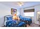 Bedroom with two twin beds and celestial bedding at 8458 Secret Key Cove, Kissimmee, FL 34747
