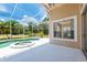 Relaxing pool and spa area with screened enclosure at 1748 Golfview Dr, Kissimmee, FL 34746