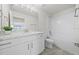 Bathroom with single vanity and shower/tub combo at 3019 Tackle Dr, Leesburg, FL 34748