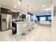 Modern kitchen with stainless steel appliances and granite countertops at 8956 Zurich Ln, Kissimmee, FL 34747
