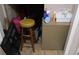 Small basement storage area with shelving and room for various items at 5850 Cypress Gardens Blvd # 304, Winter Haven, FL 33884