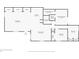 Two-bedroom, two-bathroom floor plan with living room, kitchen and dining area at 2762 Hilda Cv, Winter Park, FL 32792