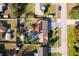 House, pool, and backyard view from above at 2825 Beal St, Deltona, FL 32738
