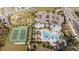 Aerial view of community pool and tennis courts at 1798 Flourish Ave, Kissimmee, FL 34744