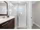 Bathroom with vanity, and walk-in shower at 218 Brooke'S Pl, Haines City, FL 33844