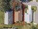 Aerial view highlighting the property's location at 24946 Cranes Roost Circle, Leesburg, FL 34748