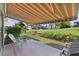 Enjoy the outdoors on this covered patio with a view at 24946 Cranes Roost Circle, Leesburg, FL 34748