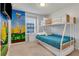 Bedroom with bunk beds and Mario theme wall at 7424 Oakmoss Loop, Davenport, FL 33837