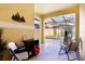 Relaxing patio with pool view and seating at 8939 Bismarck Palm Rd, Kissimmee, FL 34747