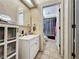 Clean bathroom with shower/tub combo and vanity at 1215 Timberidge Dr, Lakeland, FL 33809