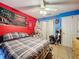 Bedroom with double bed and closet at 1215 Timberidge Dr, Lakeland, FL 33809