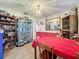 Charming dining room with red accents and display cabinets at 1215 Timberidge Dr, Lakeland, FL 33809
