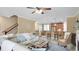 Open concept living room with kitchen views at 607 Pensacola Ln, Lake Mary, FL 32746
