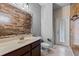 Bathroom with updated vanity and walk-in shower at 1827 Pisgah Ln, Apopka, FL 32712