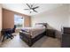 Bedroom with full bed and built in desk at 1827 Pisgah Ln, Apopka, FL 32712