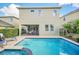Private pool and spa with a spacious backyard at 611 Lasso Dr, Kissimmee, FL 34747
