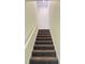 Indoor view of carpeted staircase with a white railing at 10118 Storey Grove Way, Winter Garden, FL 34787