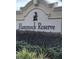 Community entrance sign for Hammock Reserve at 3509 Yarian Dr, Haines City, FL 33844