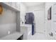Convenient laundry room with built-in pet washing station and storage at 2205 Lake Sylvan Oaks Ct, Sanford, FL 32771