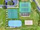 Aerial view of tennis, basketball, and hockey courts at 2806 Balforn Tower Way, Winter Garden, FL 34787