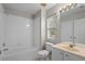 Clean bathroom with bathtub, shower, and vanity at 6292 Twain St # 101, Orlando, FL 32835