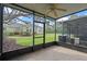 Screened porch overlooking backyard and green space at 6292 Twain St # 101, Orlando, FL 32835