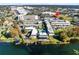 Aerial view of condo community by the lake, showing building location and amenities at 1500 Gay Rd # 7A, Winter Park, FL 32789