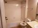 Bathroom with shower/tub combo and tile at 4572 Commander Dr # 1227, Orlando, FL 32822