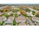 Aerial view showing the townhouse's location near a pond and road at 5269 Wellington Park Cir # 23, Orlando, FL 32839