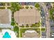 Direct overhead aerial view of townhouse building and surrounding parking lot at 5269 Wellington Park Cir # 23, Orlando, FL 32839