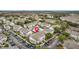 Aerial view showing the community pool and location of townhouse at 5269 Wellington Park Cir # 23, Orlando, FL 32839