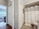 Bathroom with shower, toilet, and linen closet at 5269 Wellington Park Cir # 23, Orlando, FL 32839