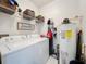 Convenient laundry room with washer, dryer, and shelving at 5269 Wellington Park Cir # 23, Orlando, FL 32839