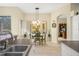 Kitchen with double sink, view into living and dining area at 1855 S Lehigh Dr, Deltona, FL 32738