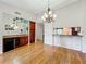 Dining room with hardwood floors and chandelier at 2 Escondido Cir # 190, Altamonte Springs, FL 32701