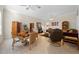 Casual dining area with a wood table and wicker chairs at 4459 Twinview Ln, Orlando, FL 32814