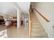 Wooden staircase leading to upper level at 4459 Twinview Ln, Orlando, FL 32814
