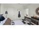 Stylish bedroom with black and white bedding, guitar decor at 3869 Rory Pond Ct, Lakeland, FL 33811