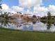 Scenic lake view with reflection of buildings and palm trees at 573 Lago Matisse St, Kissimmee, FL 34759